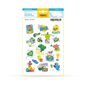 Copa Do Mundo Adesivo Brazuca A5 2fl 18etiq