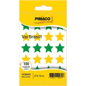 Copa Do Mundo Adesivo Tp-18 Estrla Brasil Vd/am-127985-77398