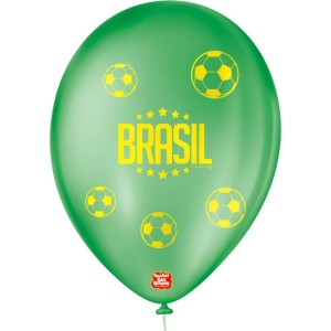Copa Do Mundo Balao 9 Decorado Brasil (s)-129400-74608