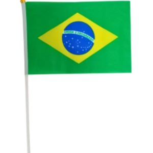 Copa Do Mundo Bandeira Brasil Hast.mao 60x90