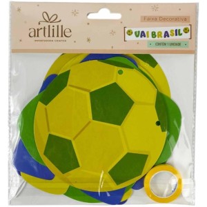 Copa Do Mundo Faixa Decor Vai Brasil C/corda-127976-15981