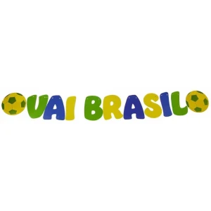 Copa Do Mundo Faixa Decor Vai Brasil C/corda