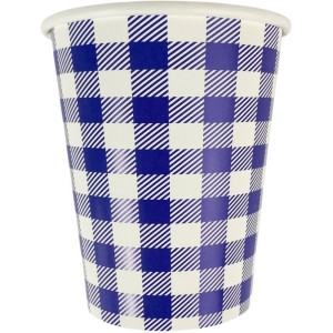 Festa Junina Copo De Papel Xadrez Az 240ml