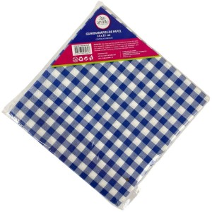 Festa Junina Guardanapo Xadrez Az 16,5x16,5cm-127962-42594