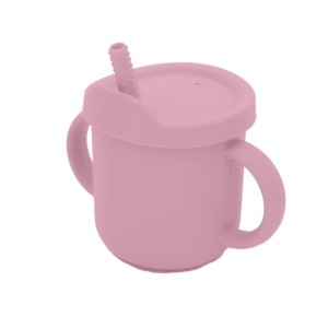 Sn23150 Copo Infantil C/ Canudo Sil Rosa