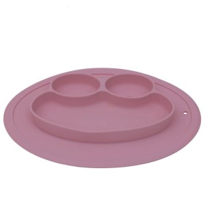 Sn23154 Prato Infantil Ref Silicone Rosa