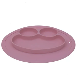Sn23154 Prato Infantil Ref Silicone Rosa