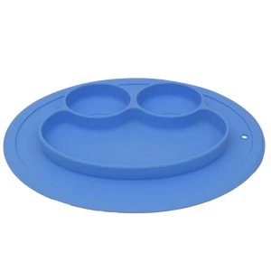 Sn23155 Prato Infantil Ref Silicone Azul