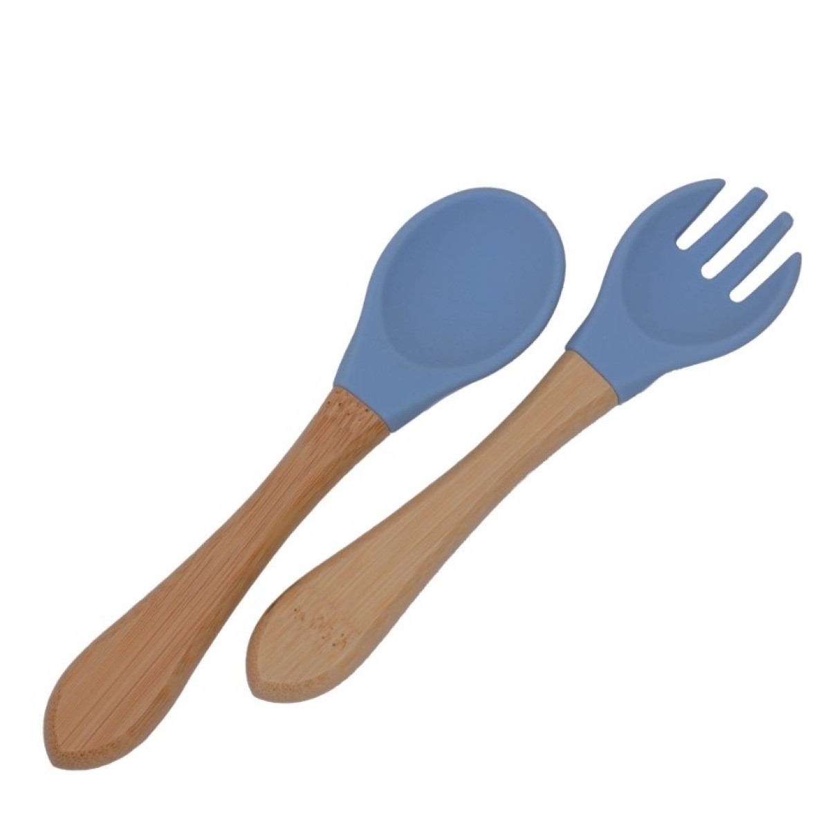 Bm23193 Dupla Talheres Silicone Azul Eco