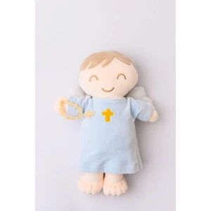 Boneca De Pelucia Anjinho Da Guarda Azul 32cm