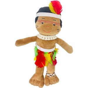 Boneca De Pelucia Indio Monan 35cm