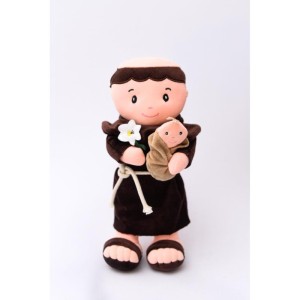 Boneca De Pelucia Religioso Santo Antonio 32cm