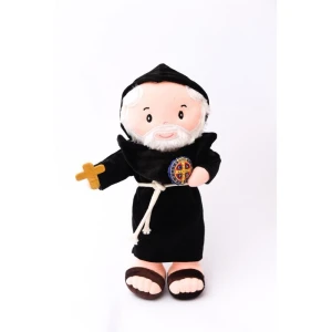 Boneca De Pelucia Religioso Sao Bento 32cm