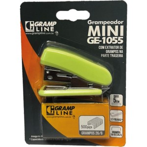 Grampeador Mini P/12fls Ge-1055 Plast.c/500gra-128799-14219