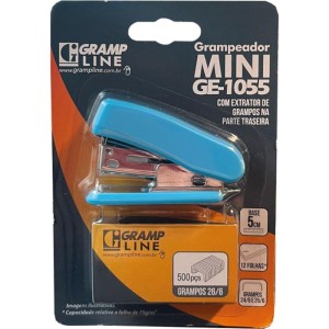 Grampeador Mini P/12fls Ge-1055 Plast.c/500gra-128799-69290