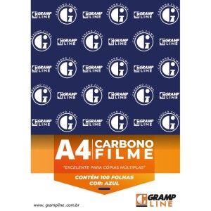 Papel Carbono Para Maquina Filme A-4 Azul-128800-21179