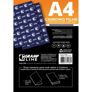 Papel Carbono Para Maquina Filme A-4 Azul-128800-86775