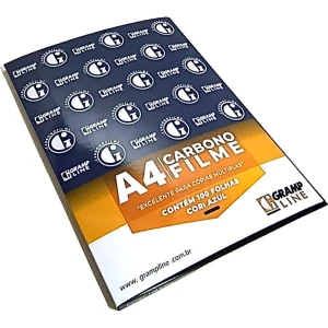 Papel Carbono Para Maquina Filme A-4 Azul