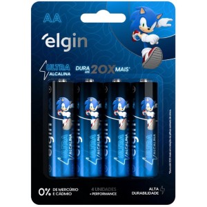 Pilha Alcalina Pequena Aa 10 Blistersx4unids.