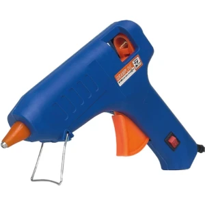 Pistola De Cola Quente 40w Azul Com Botao On/off