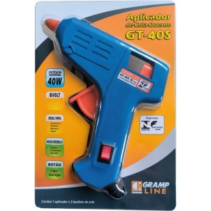 Pistola De Cola Quente 40w Azul Com Botao On/off-128798-88200