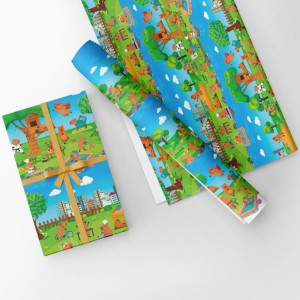 Papel Presente Bobina Couche 60cm. Mod.113 Mundo Capivaras-125486-73605