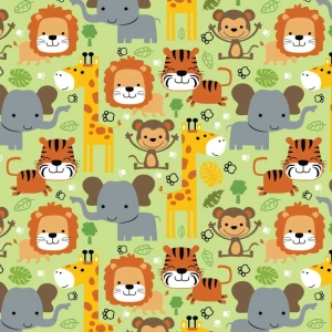 Papel Presente Bobina Couche 60cm. Mod.122 Bichinhos