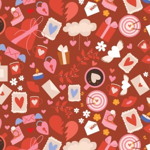 Papel Presente Bobina Couche 60cm. Mod.234 Coracoes/cartas-125490-71480