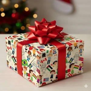 Papel Presente Bobina Couche 60cm. Mod.111 Criancas Bandeir-125491-55900