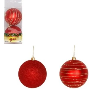 Bola Tb Imperial 10cm 2pcs Vermelho Cx:024