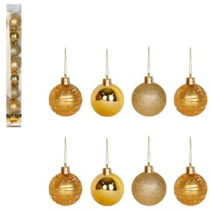 Bola Tb Imperial 5cm 8pcs Dourada Cx:024