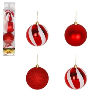 Bola Tb Circus 8cm 4pcs Vermelha Cx:024