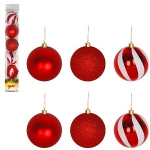 Bola Tb Circus 6cm 6pcs Vermelha Cx:024