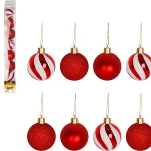 Bola Tb Circus 5cm 8pcs Vermelho Cx:024