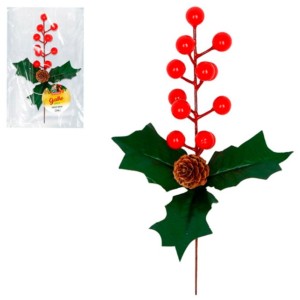 Galho Cereja Decorado 20cm Cx:120