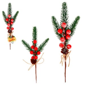 Galho Cereja Decorado 18cm Cx:120