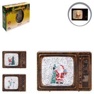 Enf Globo Tv C/luz E Agua 3x8x11cm Cx:072
