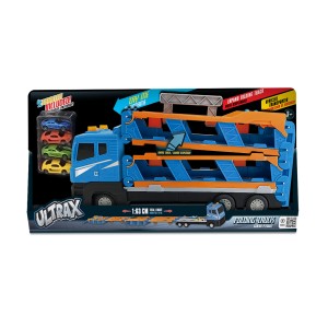 Ultrax – Caminhão Cegonha E Pista Com 4 Carros