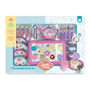 Sweet Home – Meu Conjunto De Chá - Borboleta Rosa - 15 Peças