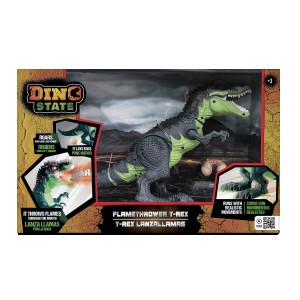 Dino State – T-rex Lança Fumaça, Bota Ovos E Anda