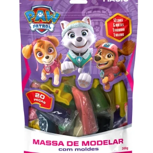 Massa De Modelar 300g Com 12 Cores E 2 Acessórios - Everst E A Patrulha Canina