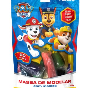 Massa De Modelar 300g Com 12 Cores E 2 Acessórios - Chase E A Patrulha Canina