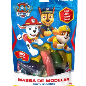 Massa De Modelar 300g Com 12 Cores E 2 Acessórios - Chase E A Patrulha Canina