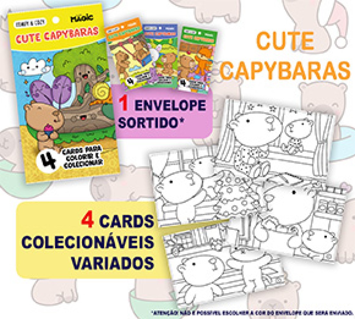 Cute Capybaras - Com 4 Cards