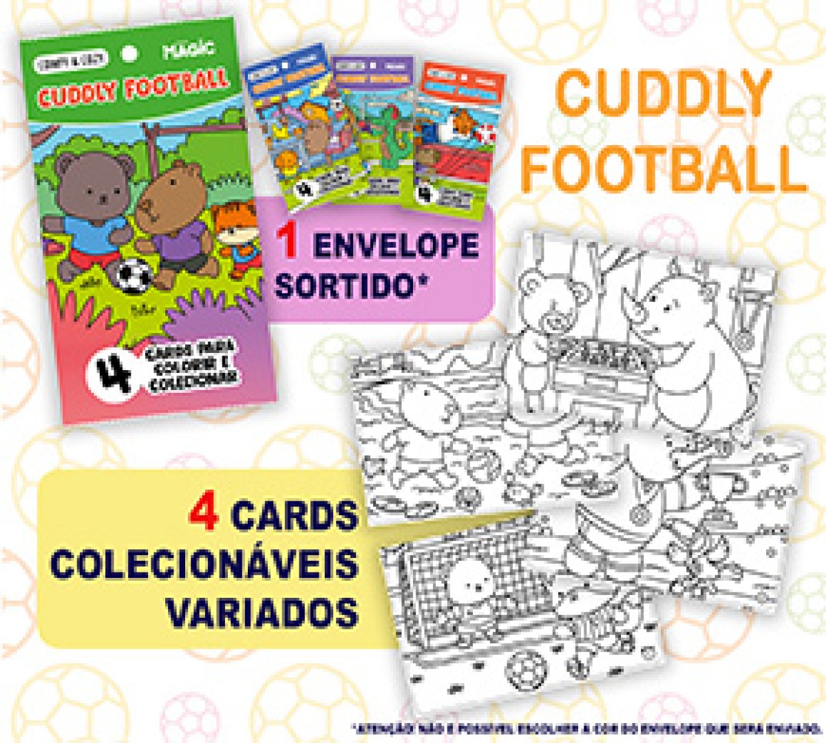 Cuddly Football - Com 4 Cards