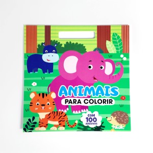 Animais Para Colorir - Com 100 Adesivos
