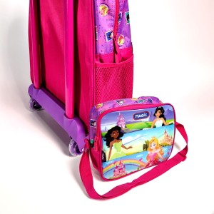 Mochila De Rodinhas Com Estojo E Lancheira - Princesas E Seus Castelos-7908312123208-78667