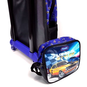 Mochila De Rodinhas Com Estojo E Lancheira - Furiosos-7908312123239-32779