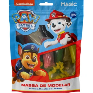 Massa Modelar 6 Cores 3 Moldes 1 Rolinho - Patrulha Canina Meninos