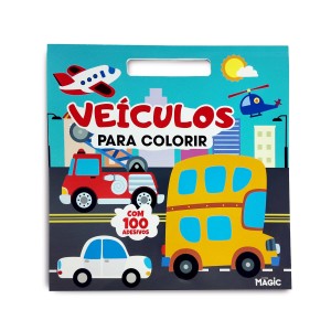 Veículos Para Colorir - Com 100 Adesivos